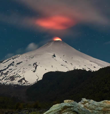 Volcán Villarrica activo